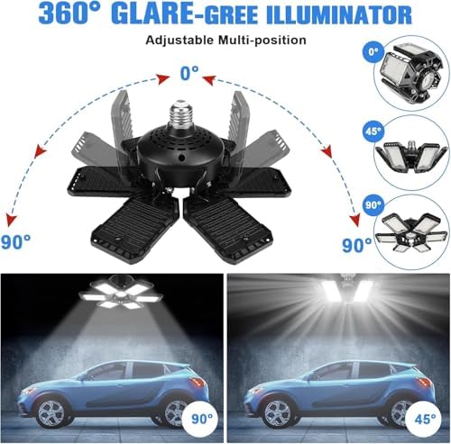 Aoretic LED Garage Lights 180W 18000LM 6500K, 2 Pack - Image 2
