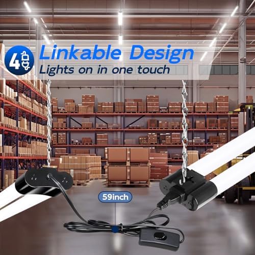 hykolity 4FT LED Shop Light, 42W [250W Equivalent],4400LM,5000K Daylight - Image 4