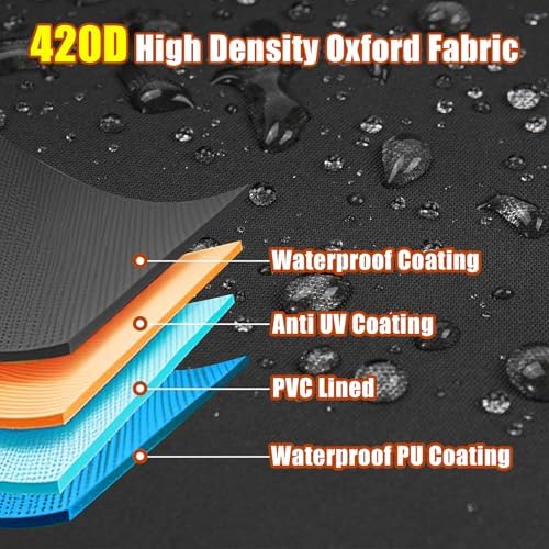 48 Inch Grill Cover, BBQ Grill Cover for Outdoor, Compatible with Weber, Char-Broil, Nexgrill, Brinkmann, and Dyna-glo, Waterproof, Windproof, and UV Resistant - Image 3