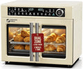 Magic Mill Ultra-Premium Dual-Zone Stainless Steel Air Fryer Toaster Oven Combo, Extra Large 32QT French Door Convection Oven with Next-Gen Patent Technology, 13 Accessories, Rotisserie, Sync Finish by magicmill