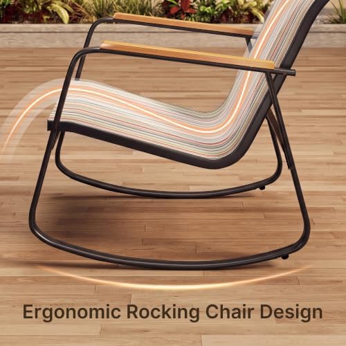 Ahomly 4-Piece Patio Furniture Set, Textile Conversation Set, Stripe - Image 5