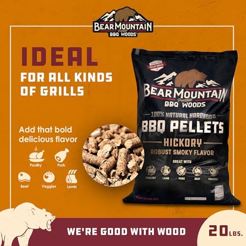 Bear Mountain All Natural Wood Pellets for Smoker, Grill & BBQ, 20 Lbs, Hickory - Image 3