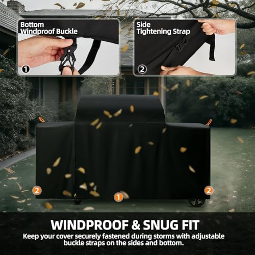 Pellet Grill Cover for Traeger Woodridge Pro & Elite Smoker, Cover Only - Image 5