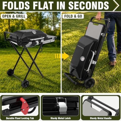 BESTFIRE Foldable Propane tailgate grill Enamel-coated Rust-resistant Body - Image 6