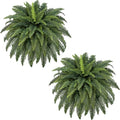FOREST PRINCE 42" Artificial Boston Ferns, Bush Plants 2 Pack for Outdoors by ForestPrince