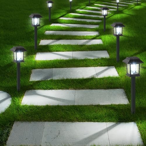 Greluna Solar Pathway Lights Outdoor,12 Pack Cool White 6000K Solar Lights, - Image 2