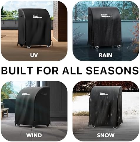 Simple Houseware 32 in. Heavy-Duty BBQ Gas Grill Cover, Waterproof - Image 4