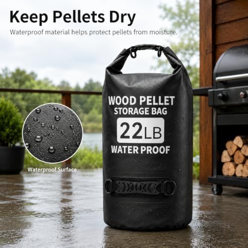 2 Pack Thickened 22 LB Wood Pellet Storage Containers Waterproof Bags - Image 3