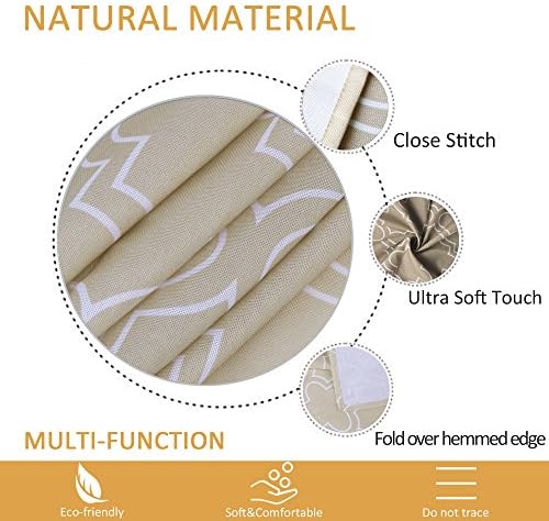 ColorBird Elegant Moroccan Outdoor Tablecloth Waterproof Spillproof Polyester Fabric Table Cover with Zipper Umbrella Hole for Patio Garden Tabletop Decor (60 x 84 Inch, Zippered, Khaki) - Image 4