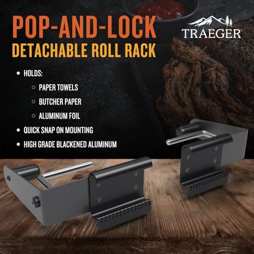 Traeger Grills P.A.L. Pop-And-Lock Roll Rack, Adjustable Holder for Paper Towels, Aluminum Foil, Butcher Paper, Easy Install, Grill Accessory, BAC644 - Image 6