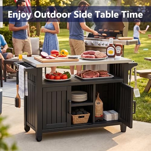EasyUp Outdoor Storage Cabinet, Black - Image 2