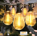 50FT Outdoor String Lights with Remote, LED Patio Lights with 18+1 Waterproof S11 Bulbs, Outside Dimmable 2700K Warm White, Timer & 3 Modes,for Backyard Garden Deck Porch Balcony Gazebo Party Decor by Tenmiro