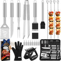 Romanticist 23pcs Stainless Steel BBQ Grill Tools & Accessories Kit, Silver by ROMANTICIST