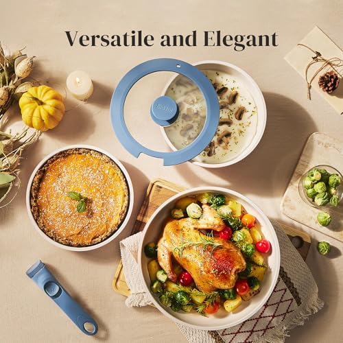 Redchef Nonstick Ceramic Cookware Set, Non Toxic Pots and Pans Set, 5 Pcs - Image 2