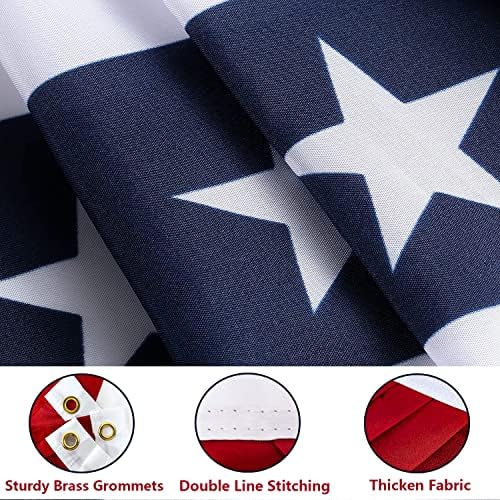 2 x 4 Ft American Bunting Flags Outdoor, US Flag Bunting for Outside, Patriotic Half Fan Bunting Flag with Brass Grommets for 4th of July Indoor Outdoor (Set of 4) - Image 6