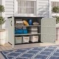 Devoko 26 Cu Ft Resin Outdoor Storage Cabinet, Plastic Horizontal Shed by DEVOKO