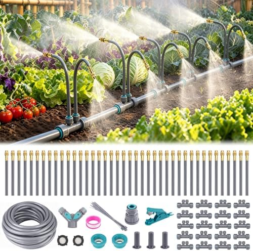 66 FT Drip Irrigation System - 360° Adjustable Garden Watering System by Chtoocy