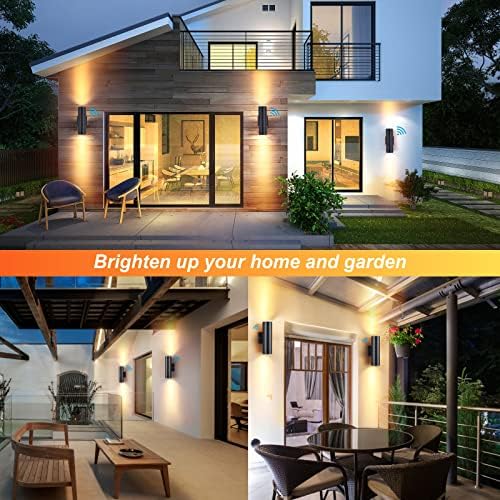 DAKAFUL Dusk to Dawn Outdoor Lighting Sensor Wall Lights 4Pack, 12W 2700K Integrated LED Cylinder Up Down Lights Outdoor, IP65 Waterproof Aluminum Wall Sconce Exterior Wall Light for Porch Patio etc. - Image 7