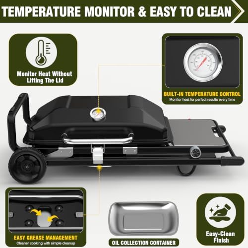 BESTFIRE Foldable Propane tailgate grill Enamel-coated Rust-resistant Body - Image 2