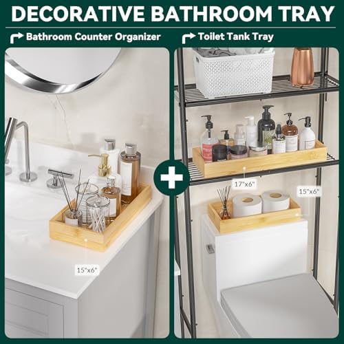 Lixple Bamboo Kitchen Drawer Organizer, 2 Pack, 12" x 6" x 2" - Image 4