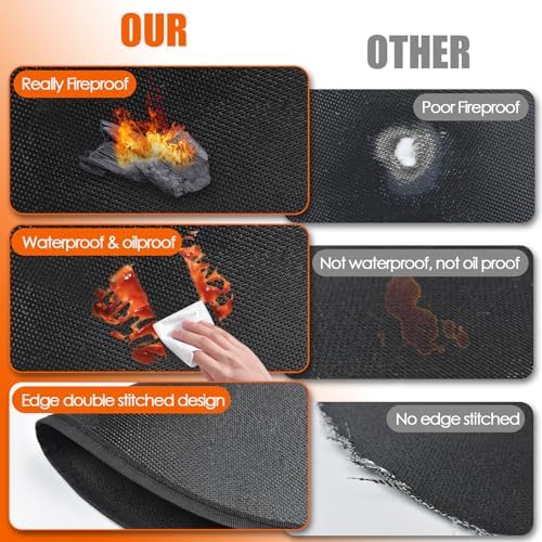 Large Under Grill Mats for Outdoor Grill Deck Protector, 90 x 48 x 0.02in - Image 3