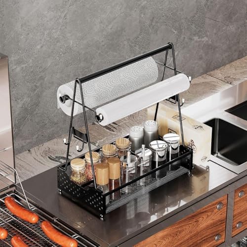 Utility Cart with Rolling and Mobile Kitchen Island - Dining Table | Camping Utensil Basket, Barbecue Tool Trolley, Storage Cart - Image 3