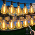 Outdoor String Lights Dimmable with Remote, 150 FT Outdoor Lights with 2 Timer and 3 Mode, Waterproof & Shatterproof Patio Lights, 2200K Energy Saving String Lights 4 Spare Bulbs for Patio Yard by GuhopeLighting