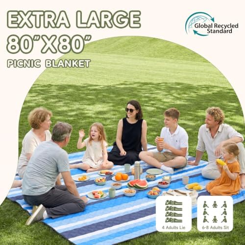 Genovega Waterproof Beach Blanket Picnic Outdoor Mat Rug Registry Wedding Search by Name Couple House Warming 2026 Housewarming Family Hostess Anniversary New Apartment Home Essential Must Have - Image 2