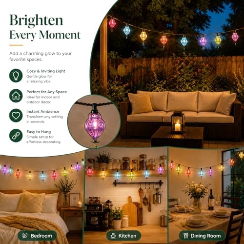 Vigdur Outdoor String Lights, 10FT Multicolor Patio String Lights Plug-in - Image 6