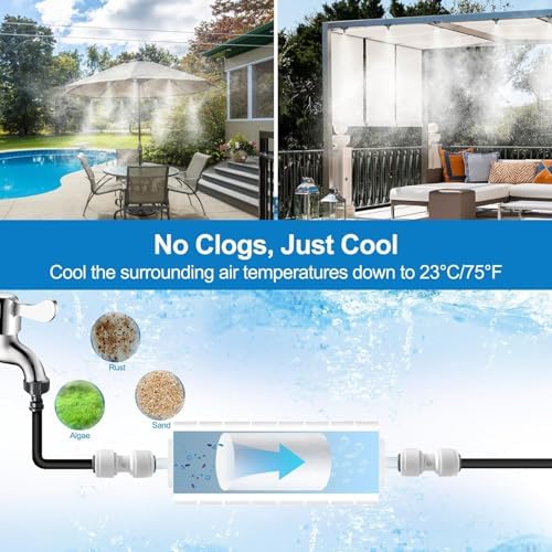 Misters for Outside Patio,80FT|24M.Outdoor Misting Cooling System - Image 2