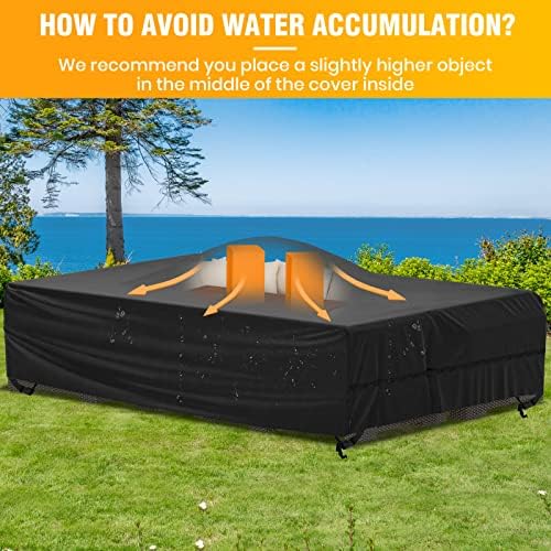 Patio Furniture Covers Waterproof Outdoor Table Cover 126"Lx63"Wx28"H - Image 5