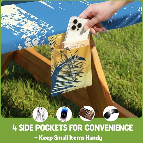 Picnic Table Cover with Bench Covers Table Cloth Tablecloth Glamping Furniture Decor Camp Camper Camping Essentials Outdoor Summer Beach Roadtrip Motorhome Trailer Rv Travel Vacation Canping Gear Kit - Image 5