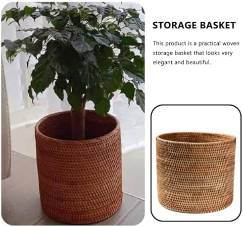 Rattan Woven Basket, Reusable Large Capacity Home Organizer - Image 7