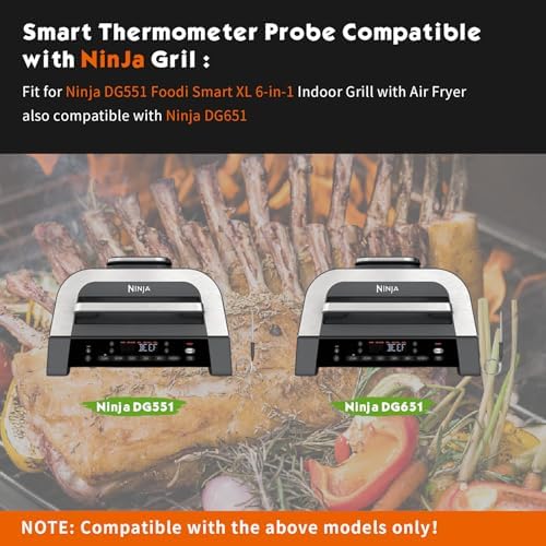 Smart Thermometer Probe for Ninja DG551, DG651 Foodi Smart XL 6-in-1 Indoor Grill with Air Fry, Replacement Meat Probe for Ninja Indoor Grill Accessories, 1 Pack - Image 2