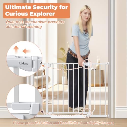 Baby Gate Auto Close, 29"-40" Dog Gate Indoor for Stairs & Doorways - Image 4