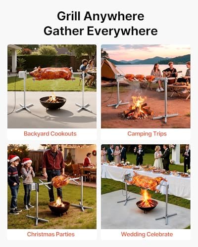 VEVOR Rotisserie Grill, N52" Electric Rotisserie Grill Kit - Image 2