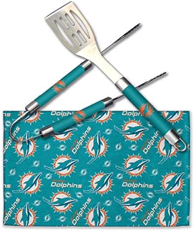 NORTHWEST NFL 3 Piece Team Color and Logo BBQ Grill Set: Spatula, Tongs, and Towel - Image 2