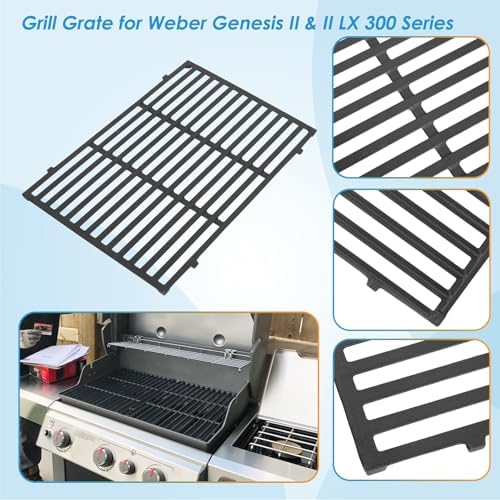 66095 18.75" Grill Grates for Weber GS4 Genesis II 300 and Genesis II LX 300 Series, for Weber Genesis 2 Grill Parts Genesis ii E-310 ii E-315 Grill Grates Replacement Parts for Weber 66802 - Image 3