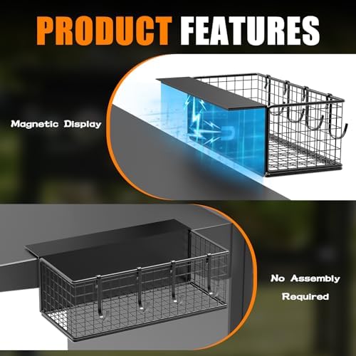 1PACK Magnetic Grill Caddy for Grills, Space Saving Outdoor Griddle Accessories Organizer, BBQ Storage Box for Weber Grill and Blackstone Griddle - Image 2
