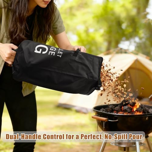 32LB Waterproof Wood Pellet Storage Bag-Dual Handles, Label Pocket(2 Pack) - Image 3
