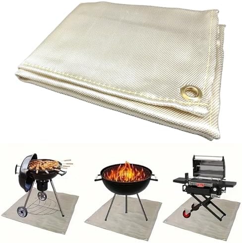 20" Fire Pit Mat Thickened Tent Stove Mat Fireproof Wood Stove Under Grill Pad for Deck BBQ Lawn Protection by Unknown