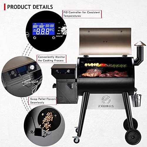 Z GRILLS 7002C Pellet Smoker, 697 sq in, LCD Screen,PID 3.0 - Image 3