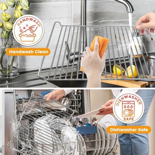 GCQ Wire Rack for Breville BOV900BSS Smart Oven Air Fryer Pro and Convection Oven,16.54''×12.2'' Stainless Steel Grill Racks Baking Rack Cooling Rack Accessories Replacement Parts,Dishwasher Safe - Image 5
