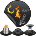 51" Fire Pit Mat for Solo Stove Bonfire - Round Fireproof Waterproof Under Grill Mat, Reusable Solo Stove Accessories for Deck Patio by SDLDEER
