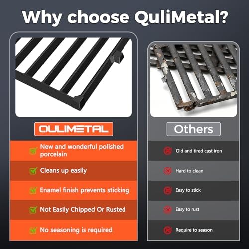 QuliMetal 19.5 Inch Porcelain Grill Grates for Weber Genesis 300 Series - Image 4