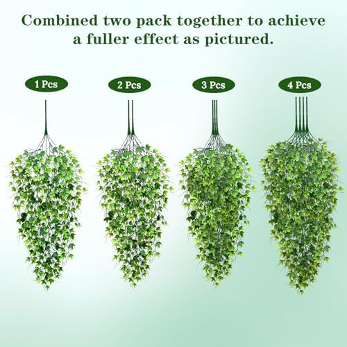 Waipfaru Artificial Hanging Ivy for Outdoors, 4pcs Faux Vines Greenery - Image 6