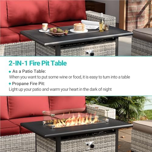 Outdoor Patio Furniture Set PE Wicker Rattan Outdoor Sectional Sofa - Image 4