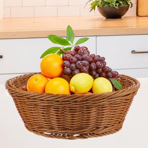 Imitation Rattan Woven Basket 2pcs PP Home Storage Basket Set - Image 4