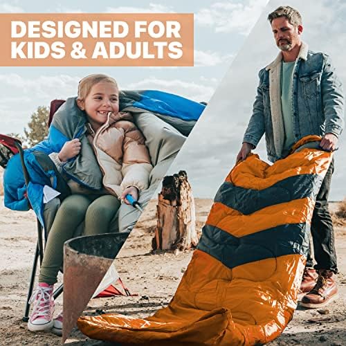 MalloMe Sleeping Bags for Adults Cold Weather & Warm - Backpacking Camping Sleeping Bag for Kids 10-12, Girls, Boys - Lightweight Compact Camping Essentials Gear Accessories Hiking Sleep Must Haves - Image 5