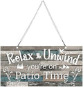 Hotop Metal Patio Sign Vintage Wall Decor for Outdoor, 12 x 6", Vivid by HOTOP
